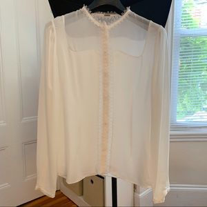 Elie Tahari Silk Lace Blouse